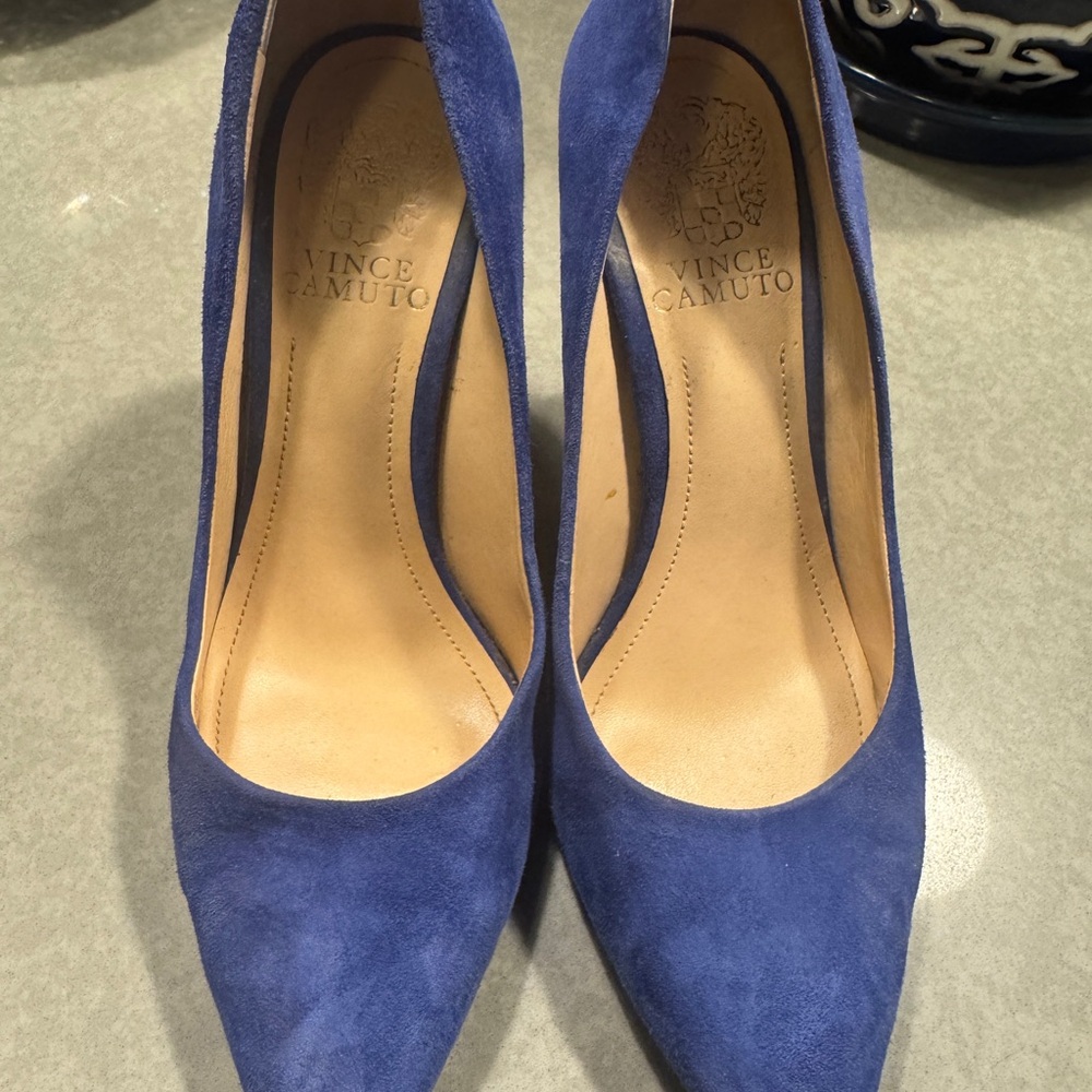 Vince Camuto Women's Blue Suede Heels